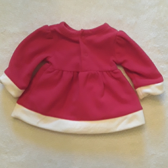 5/$25 Carter's Girls Xmas Santa Top - Picture 2 of 2